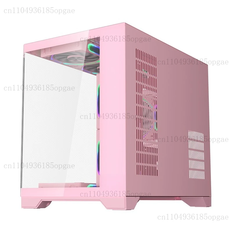 Keine A-Säule, Glas, rosa Meerblick, Raum, Computergehäuse, Desktop, MATX360, Wasserkühlung