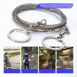 Portable Stainless Steel Wire Saw Outdoor Survival Self Defense Camping Hiking Hunting Chainsaws pocket Hand Saw FretSaw Tools