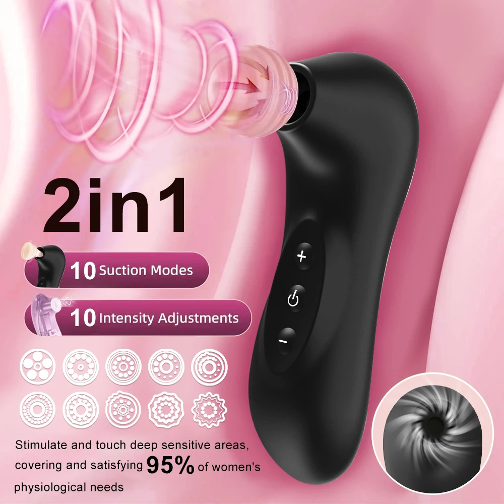 Powerful Sucking Vibrator Nipple Clitoris Stimulator Massager 10 Mode Oral Blowjob Vacuum Sex Toys Adults Goods for Women view 2