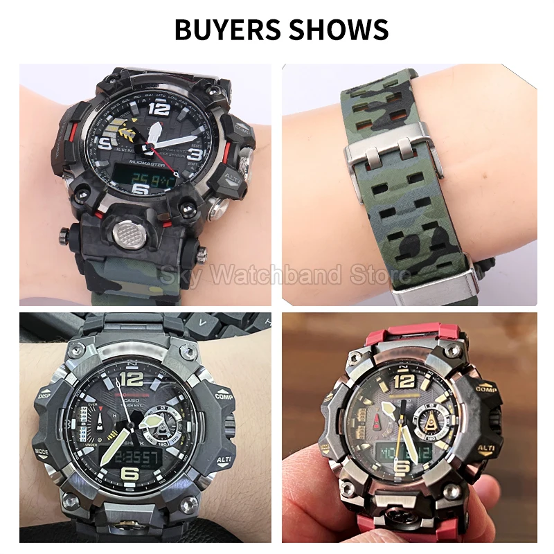 Exquisite Resin Watch Strap Men's and Women's Watch Accessories for Casio G-SHOCK Mudmaster II GWG-2000 GWG-2040 Resin Band - view 3