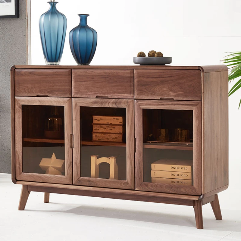 

Solid wood sideboard, modern and minimalist tea cabinet, light luxury cabinet, storage and storage cabinet