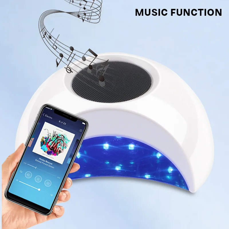 New Nail Lamp With Bluetooth Music Nail Dryers Gel Lamp for Curing All Gel Nail Polish UV LED Nail Lamp for Nail UV Art