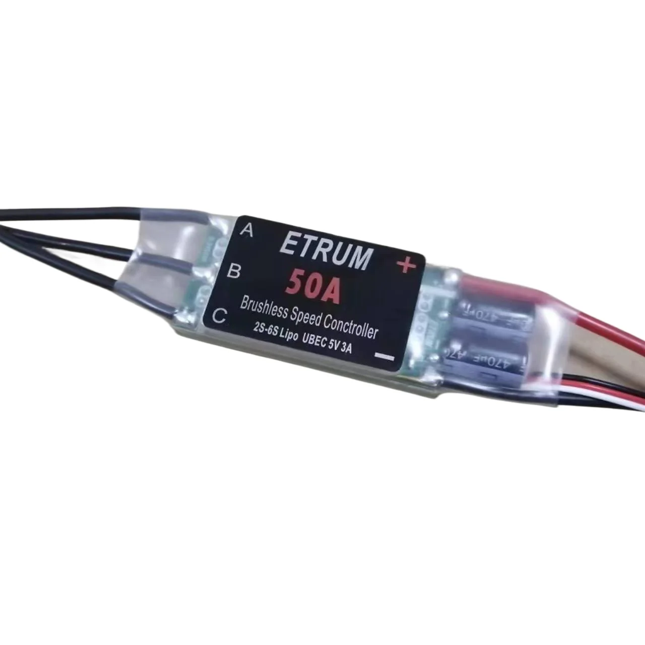 ETRUM 50A 2s-6s ESC sem escova bidirecional para frente e para trás, robô subaquático, barco ROV