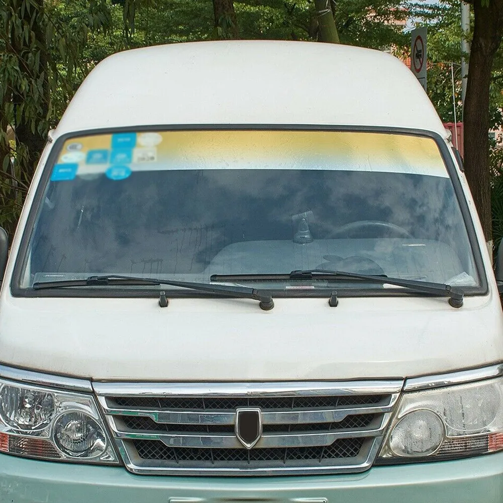 20CM*150CM Car Front Film Accessories With Scraper Gold PVC Stretchable Sun Visor UV Protected UV Shade Windshield