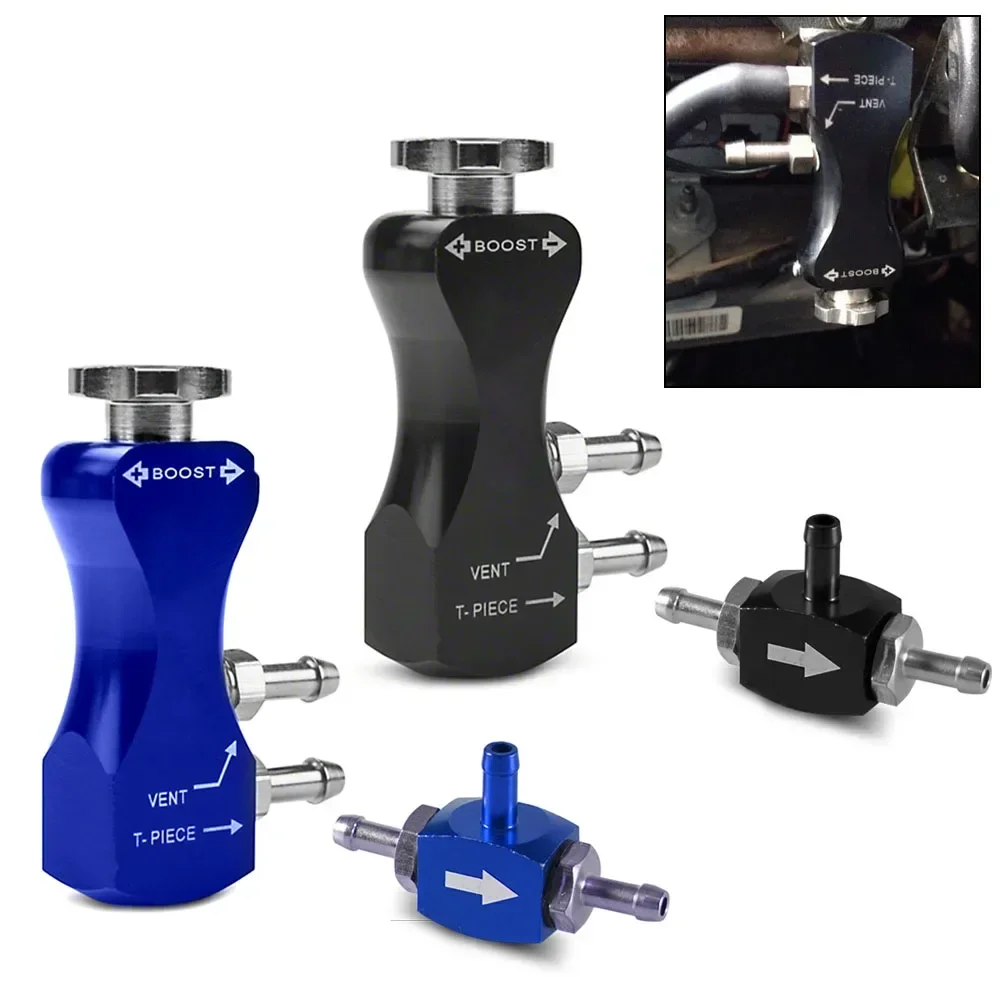 Universal Manual Turbo Boost Controller Bleed Valve Pressurize Regulating Kit Car Modified Turbocharged Regulator Aluminum view 2