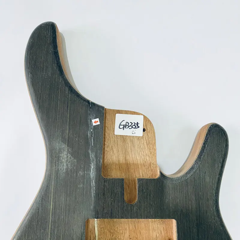 GB335 Original and Genuine Tagima Top 5 Active Bass Unfinished Jazz Bass Body Solid Redwood+Solid Walnut for Replace Damages