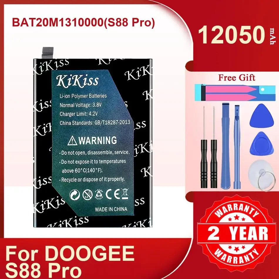 KiKiss Battery For DOOGEE S88 Pro,BAT20M1310000(S88 Pro),12050mAh