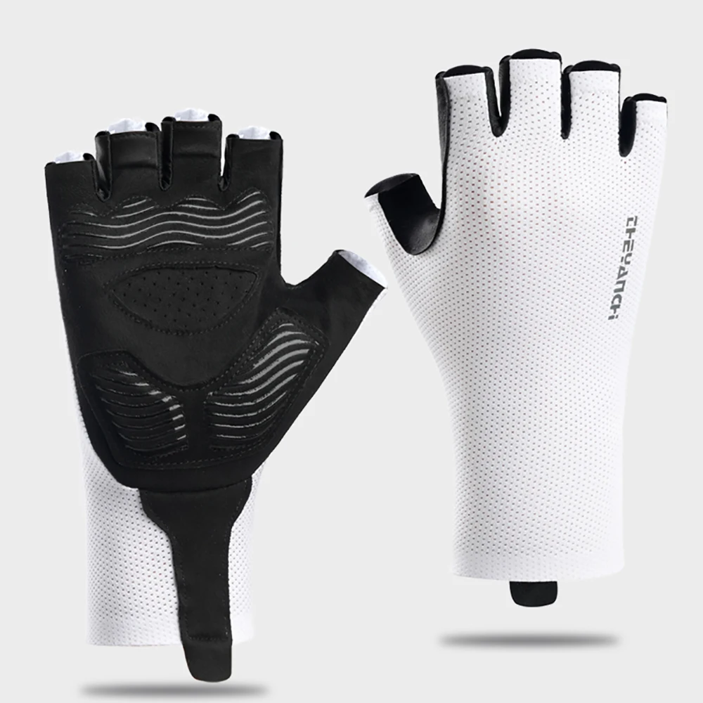 Breathable Mesh Half Finger Cycling Gloves, Men Outdoor Sport Protective Gloves,SBR Palm Pad for Bicycle Riding Hiking Fishing