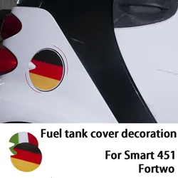 Fuel Tank Cap Cover Decoration Protective Car Stickers Creative Stylish For Mercedes Smart 451 Fortwo Exterior Accessories Trim