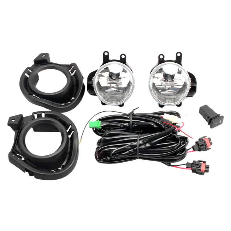 Front Bumper Fog Light Kit with Cover Frames Wiring Harness Switch for Toyota Corolla Axio 2016 2017 Halogen Driving Lamps