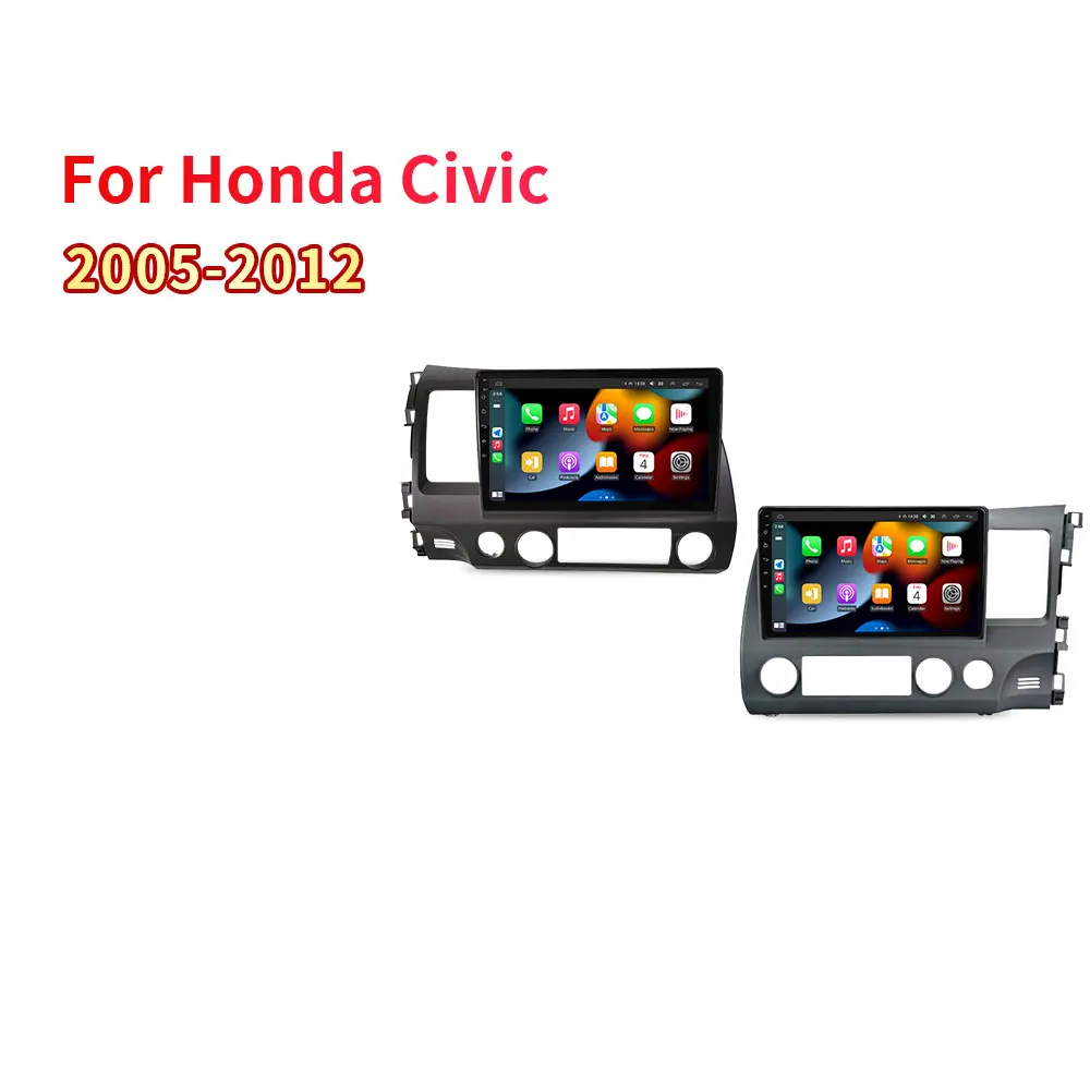 Android 16 Autoradio Radio Voor Honda Civic 8th 2005 2006 2007 2008 2009 2010 2011 Multimedia Draadloze Carplay Android Auto - afbeelding 2