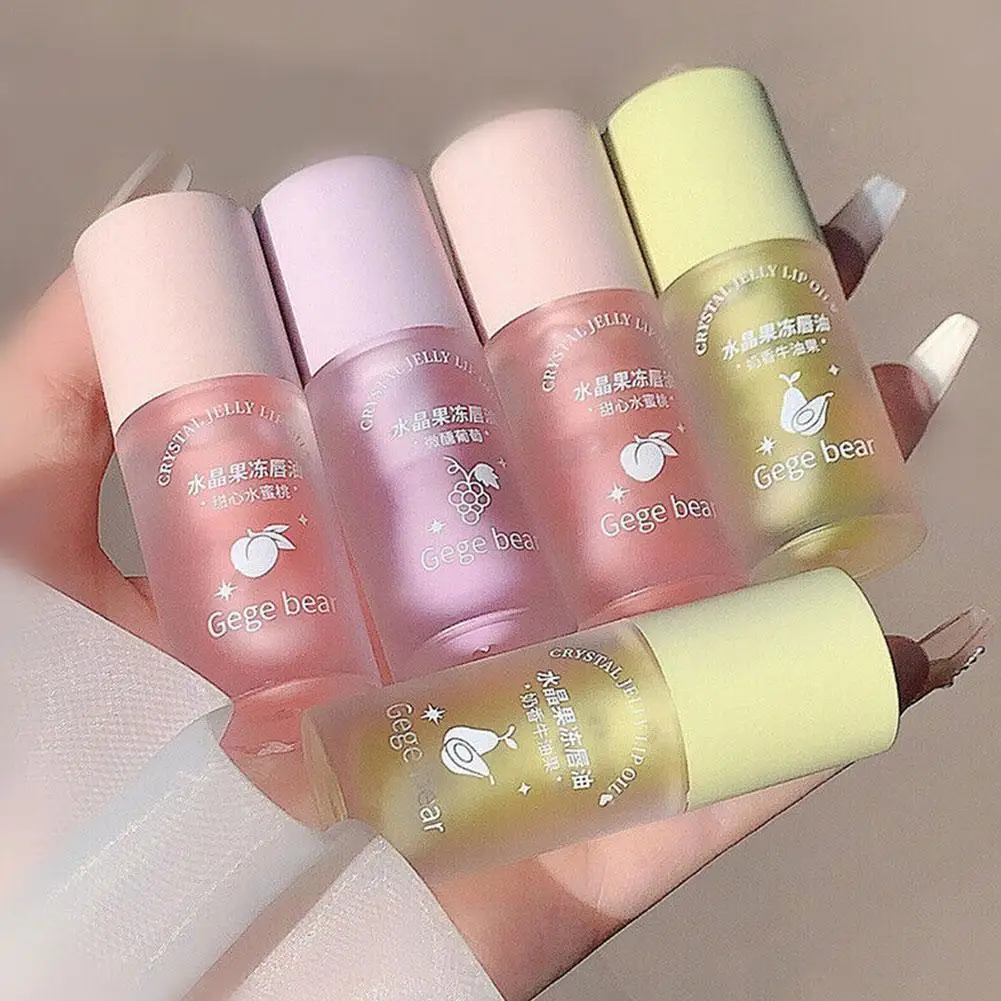 

Crystal Jelly Lip Oil Hydrating Plumping Lip Coat For Lipstick Lipgloss Tinted Clear Lip Plumper Serum Lip Care Fruit Lip Balm