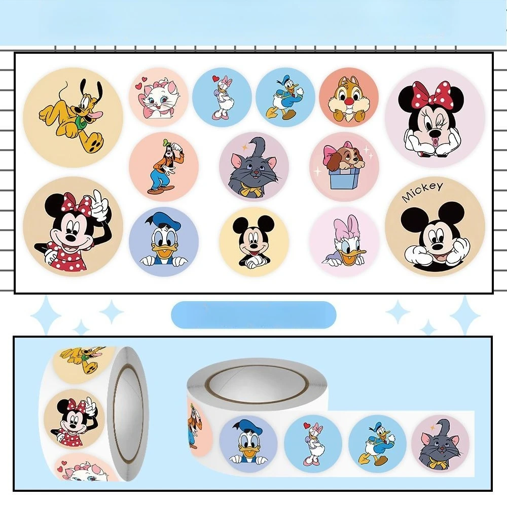 500PCS Del Fumetto di Topolino Minie Mouse Disney Adesivi Decorazione FAI DA TE per Decalcomanie Del Computer Portatile Rotolo Stiker Ricompensa Regalo Per Bambini Giocattoli Classici