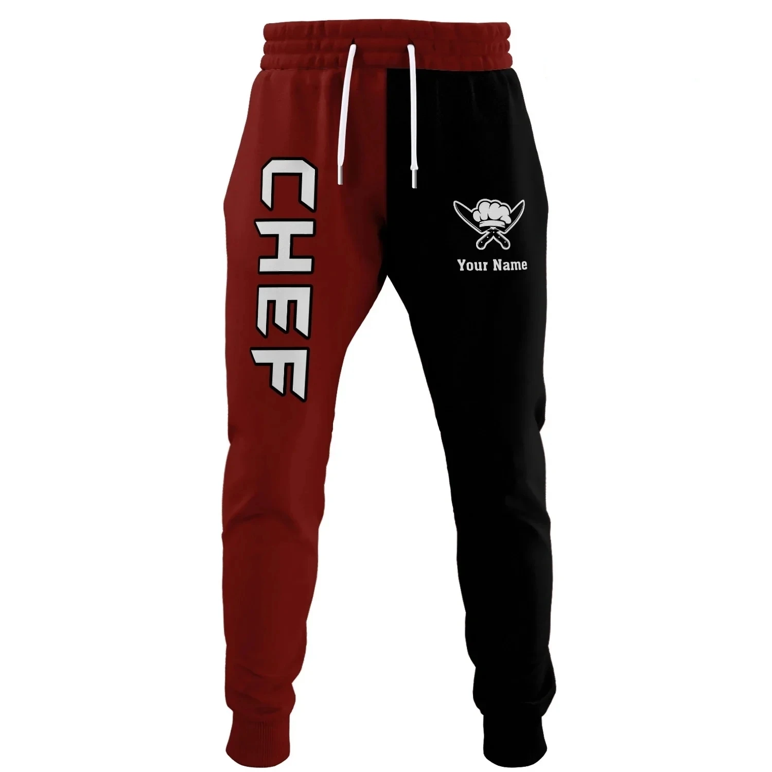 

Man Trousers Sweatpants Long Sweat Track Pants Chef Cooking 3D Printed Name Autumn Fashion Casual Joggers Mens Hiphop Overalls