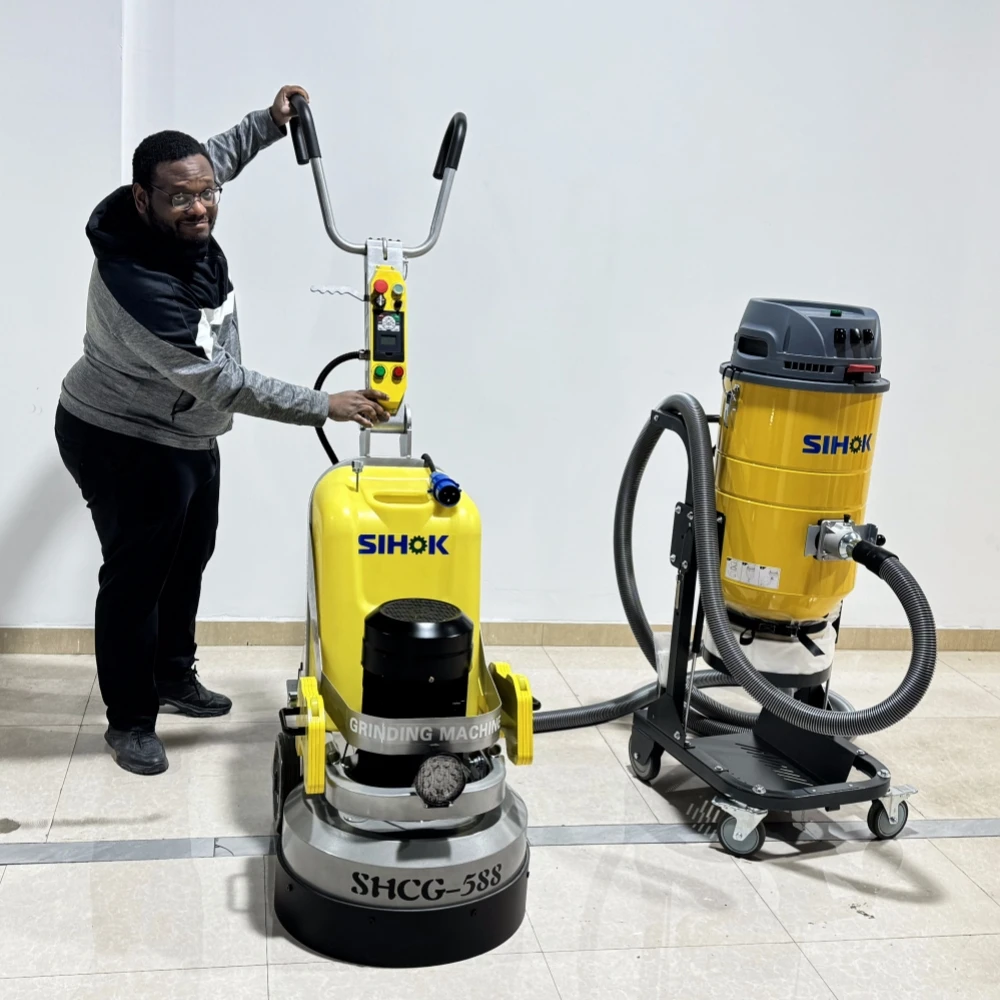 Máquina de polimento de moedor de concreto com disco de diamante monofásico de 21 polegadas