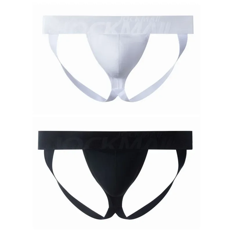 JOCKMAIL Lingerie G-string & Thongs Pakaian Dalam Pria Seksi Jockstrap Gay untuk Pria Celana Dalam Warna Solid Anak Laki-laki