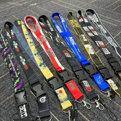 JDM Style Lanyard Keychain Work Card ID Cell Phone Key Hanging Neck Lanyard NOS Keyring Motorcycle Auto Accessories For Ralliart