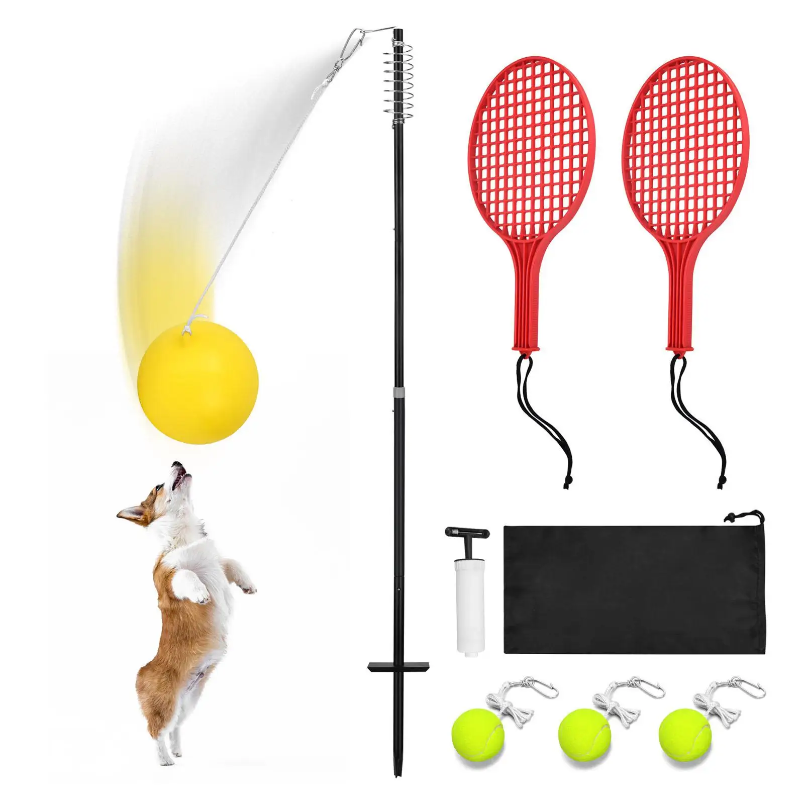 ensemble-d'equipement-d'entrainement-de-tennis-avec-poteau-en-fer-reglable-balles-de-tennis-ruban-adhesif-pour-raquette-pour-l'entrainement-en-exterieur-et-les-debutants