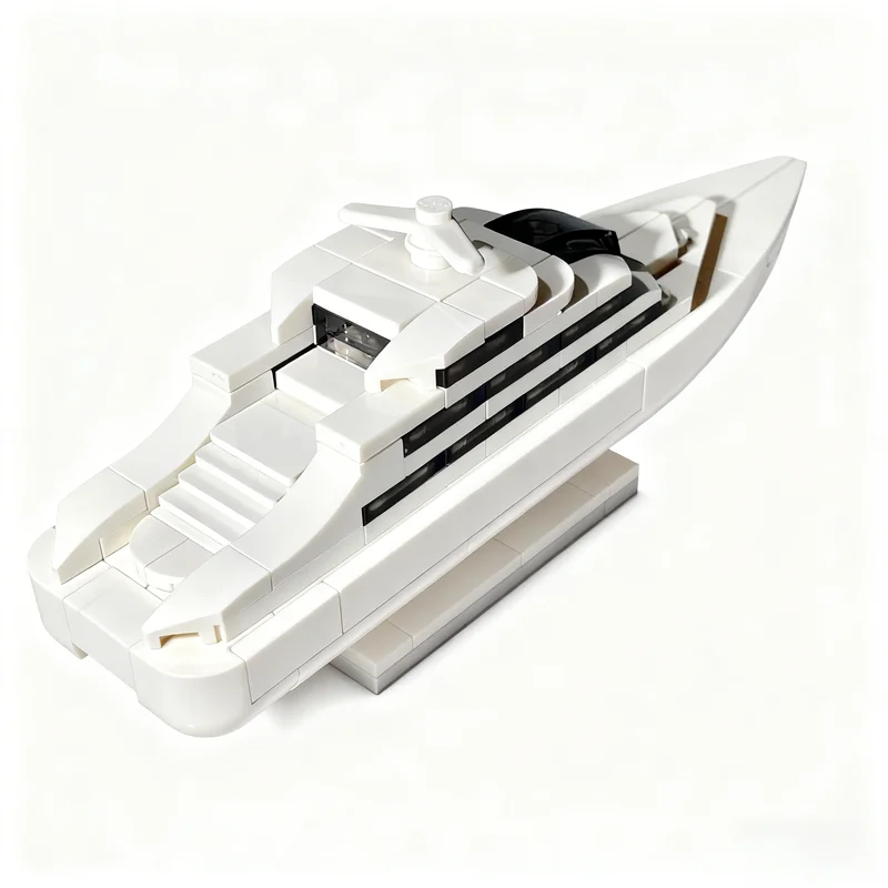 129개 MOC 보트 마이크로 요트 모델 블록 조립 크리스마스 선물 DIY 조립 창의적 교육 블록 장난감 아이디어
