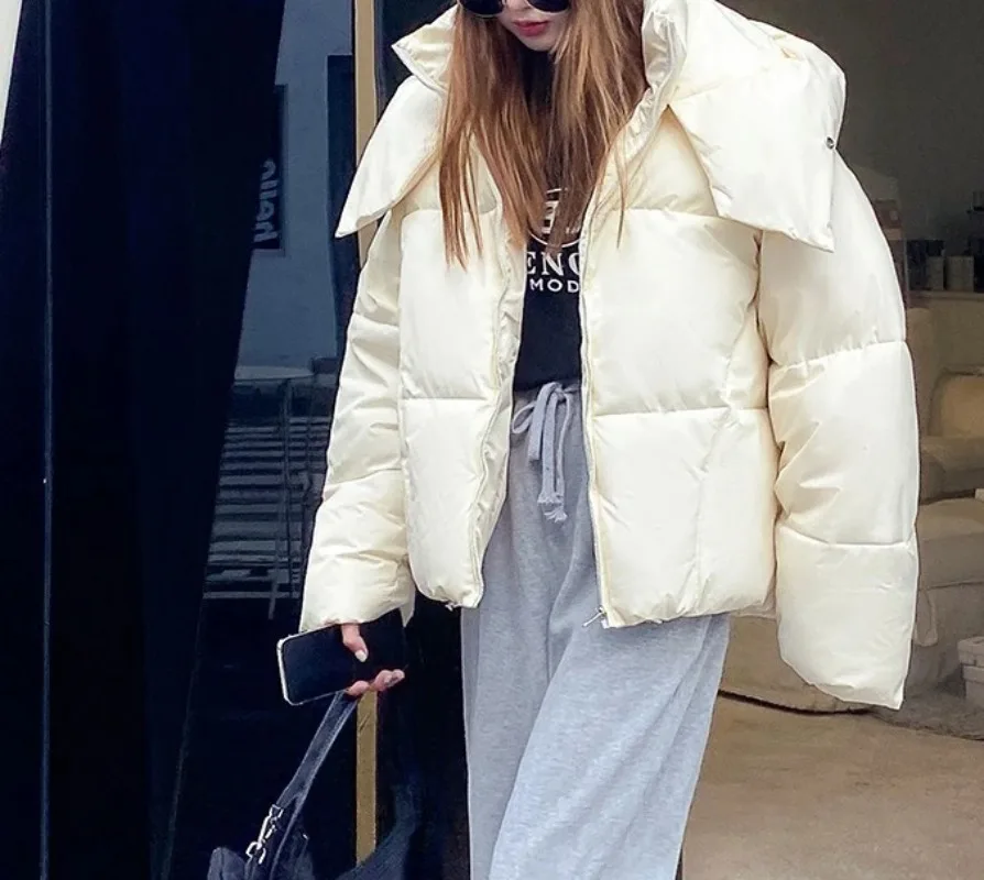 Cotton Padded Women's 2025 Autumn and Winter New Short  Loose and Thick Bread Jacket  Cotton Coat Jacket