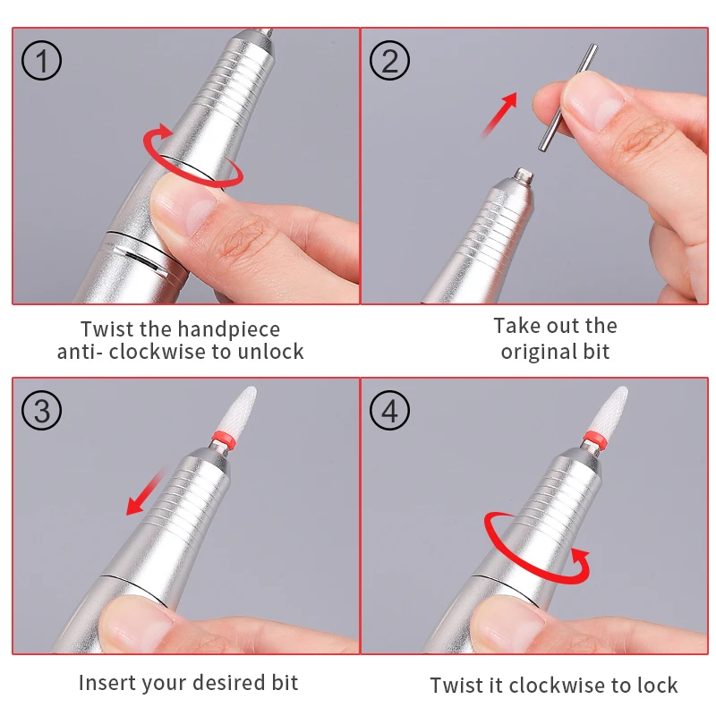 Professional Electric Nail Drill Machine - Sander Polisher Grinder Mill High-Quality Low-Noise Manicure Supplies for Manicurists