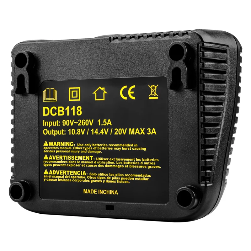 

Classy-DCB118 Battery Charger For Battery 12V 14.4V 18V 20V DCB200 DCB201 DCB203 DCB205 DCB121 US Plug