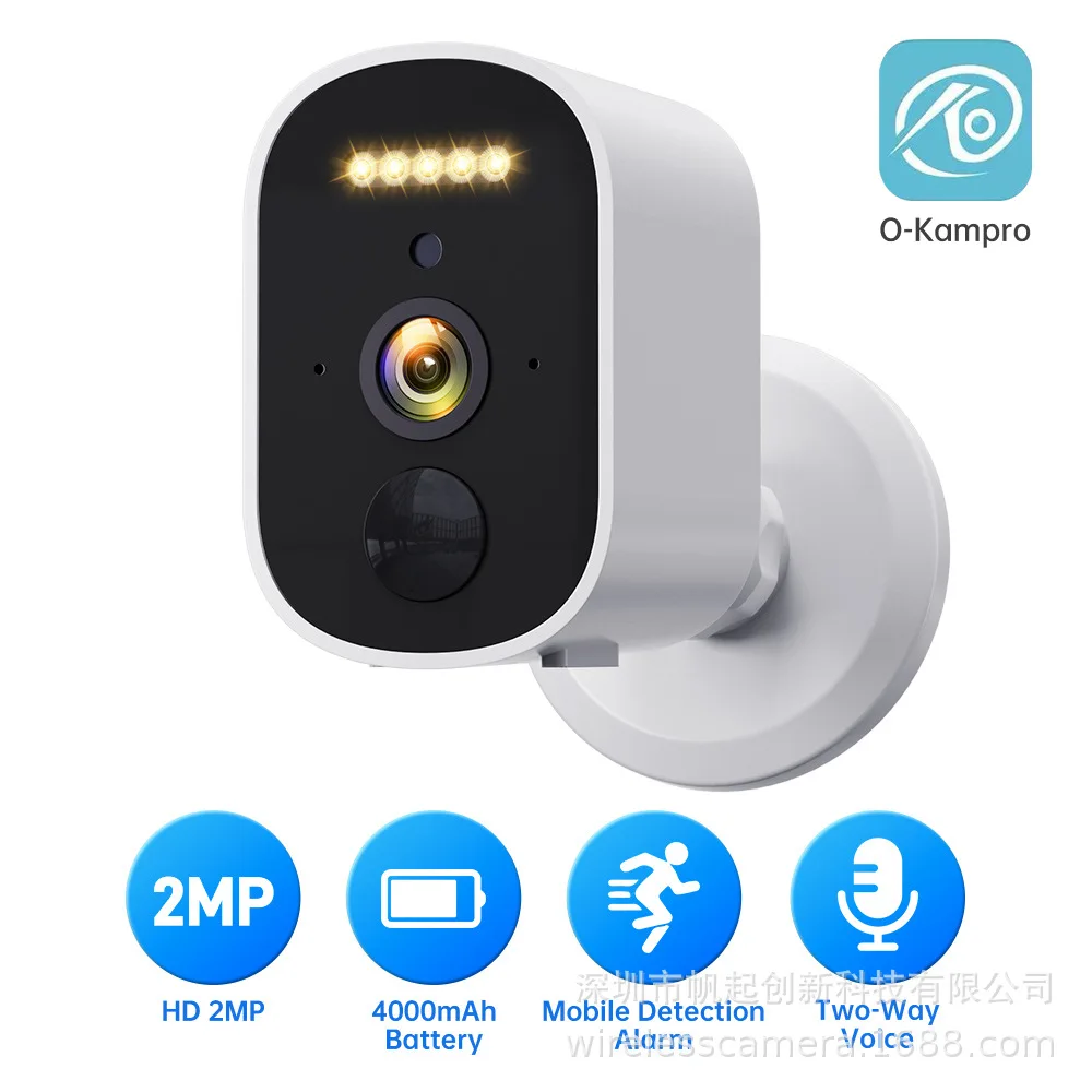2MP 1080P O-Kam APP Low Comsunption Battery Power IP Camera 130Degree Wide Angle Security CCTV Baby Monitor