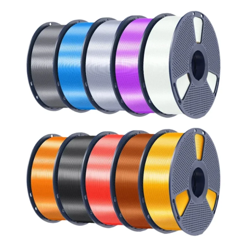 SUNLU Silk PLA+ Filament 1.75mm 10KG 1KG/Roll 1.75MM Upgrade Spool Kompatybilny z Bambulab Refill Filament Silky Smooth Surface — zdjęcie produktu 7