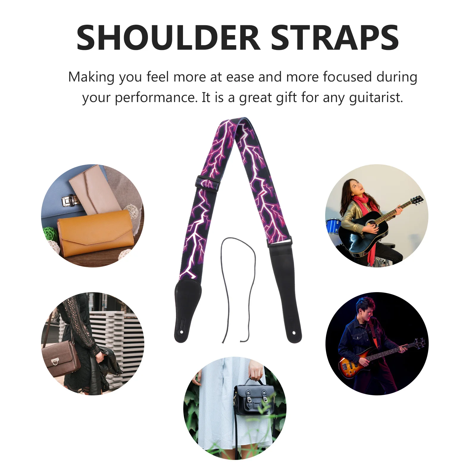 

Strap Shoulder Belt Cotton Wear-resistant Washable Long-term Use Folk Guitar Guitar Shoulder Strap Accessories