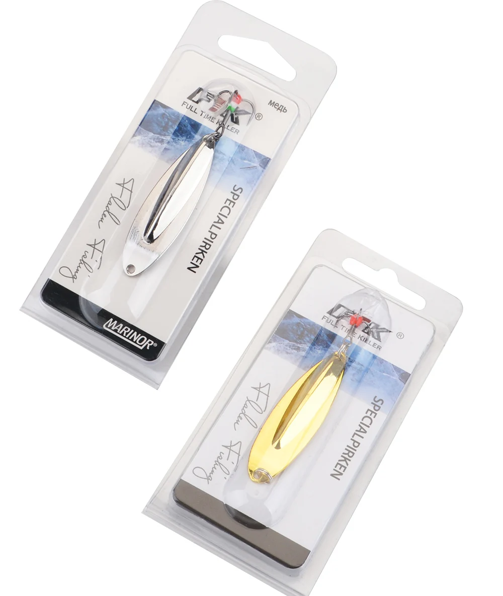 FTK Eisfischen-Köder Löffelköder 8g 55mm 1 Stück Gold/Silber Aluminium Angelköder Spinner-Köder Dreifachhaken 10 # Harte Köder – Detail 9