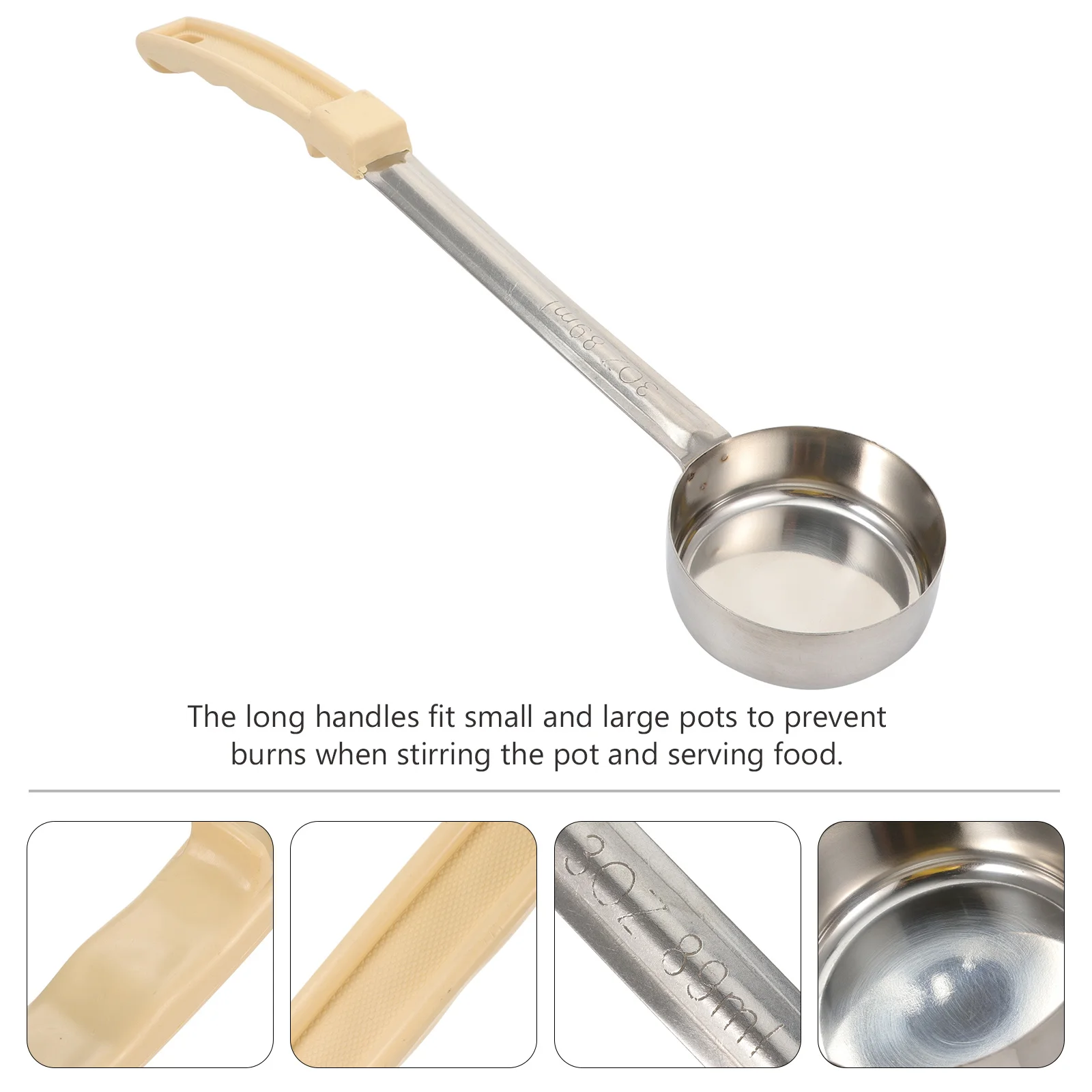 

Portion Control Ladles with Handle Creative Design Metal Break Rust Resistance Affordable Price Easy to Use Store