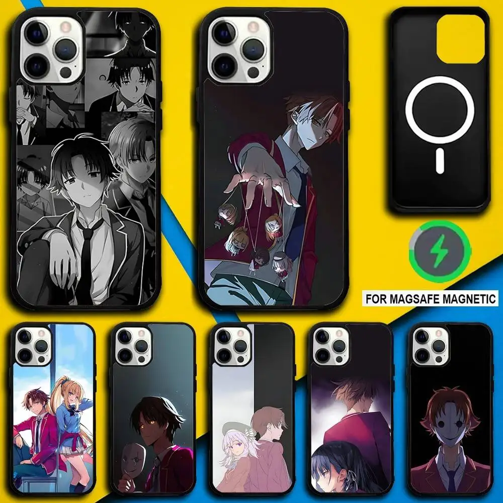 

K-Kiyotaka Ayanokoji Anime Phone Case For iPhone 16,15,14,13,12,11,Pro,Max,Plus,Mini,SE4,E Magnetic Magsafe Wireless Charging