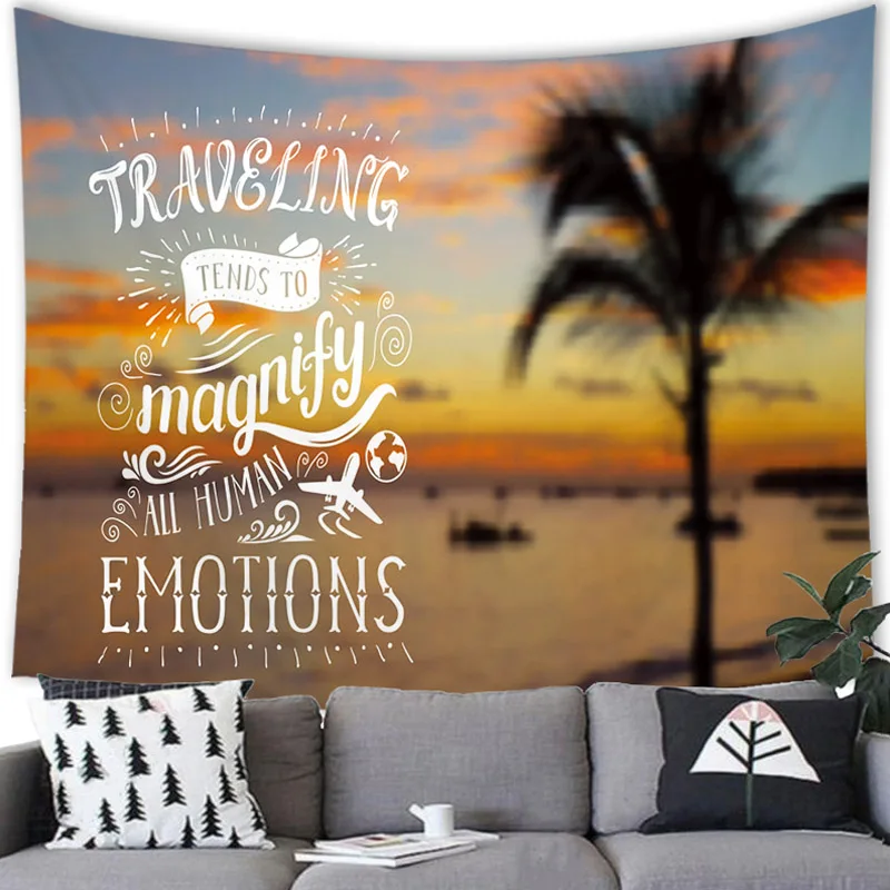 Summer Beach Tapestry Wall Hanging Summer Beach Decor Tapestry Wall Hanging Party Home Decoration Background Motto Tapestry