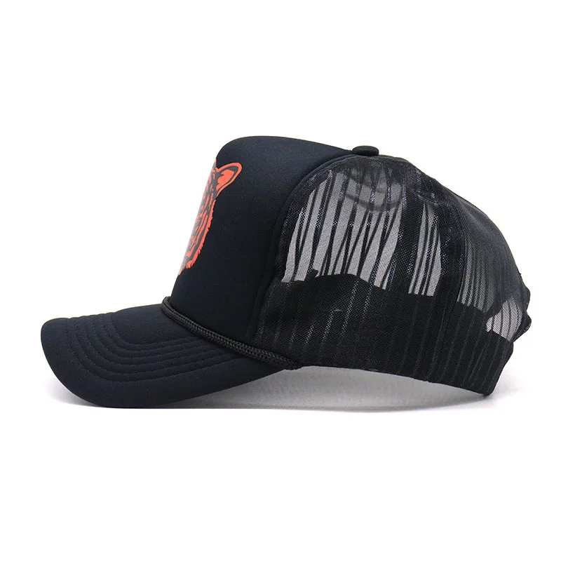 Foreign Trade New Couple Mesh Cap Summer Sun Protection Breathable Mesh Cap Tiger Head Printed Baseball Cap Aliexpress Hot Sale