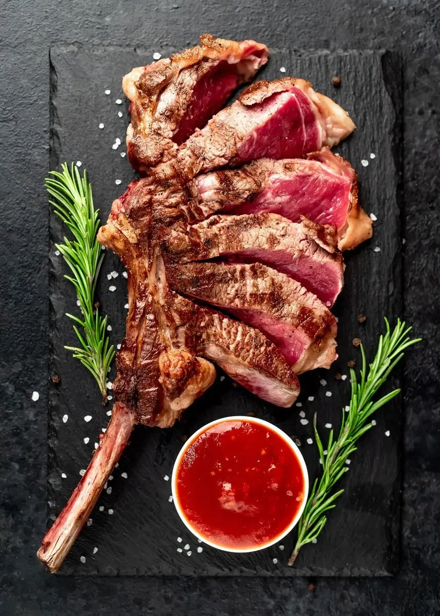 1pc Frameless Canvas Painting Kitchen Wall Art Spice Food Posters And Prints Steak Lobster Soup Western Restaurant Decorative