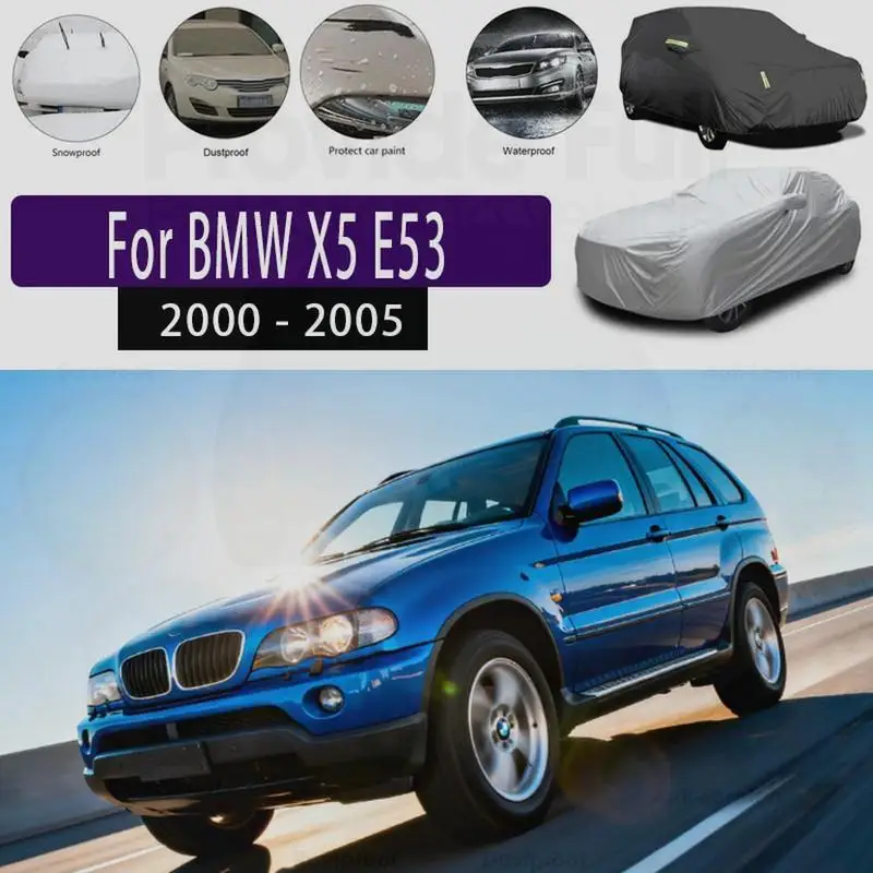 

For Outdoor Protection Waterproof Full for BMW X5 E53 2000 2005 Snow Sunshade Dustproof Exterior Accessories Car Covers