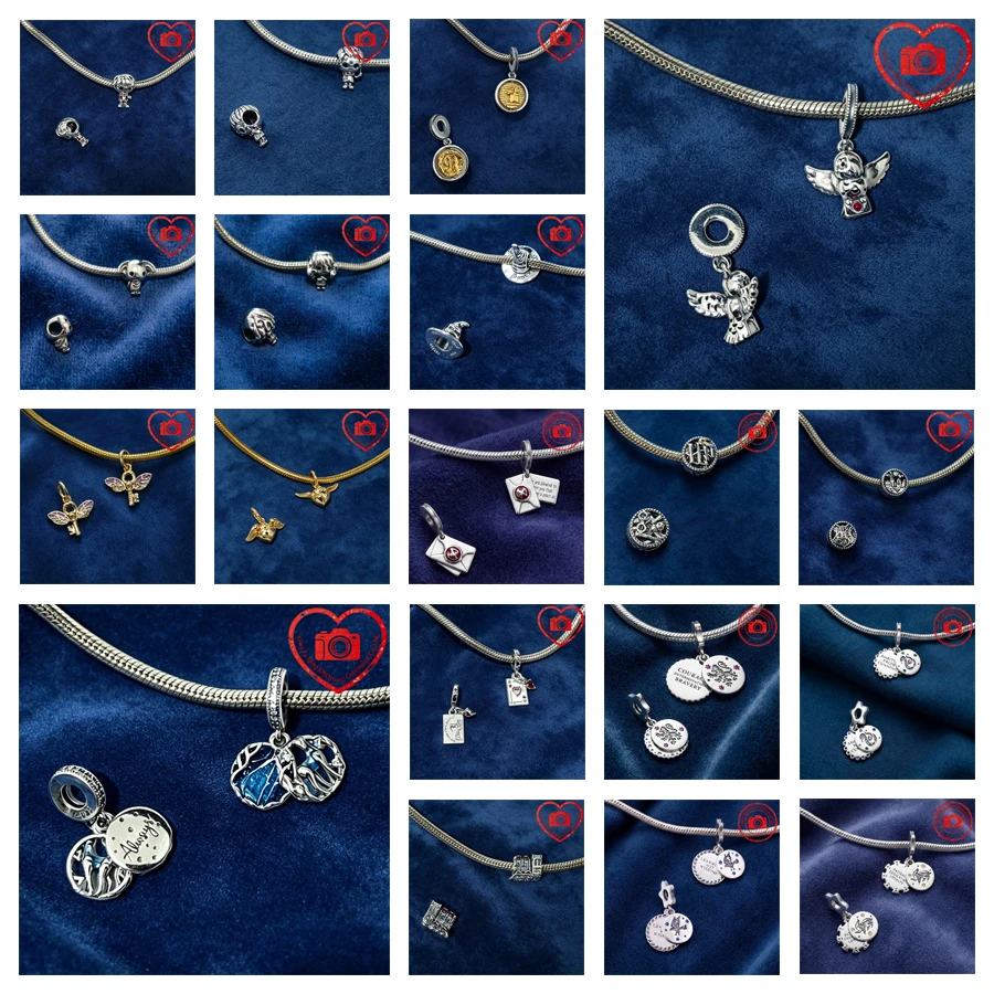 Hot Sale Fine Charm Harry Series Magic Hat Owl Snake Beads Fit Original 925 Silver Snake Bracelet DIY Fashion Women Jewelry Gift