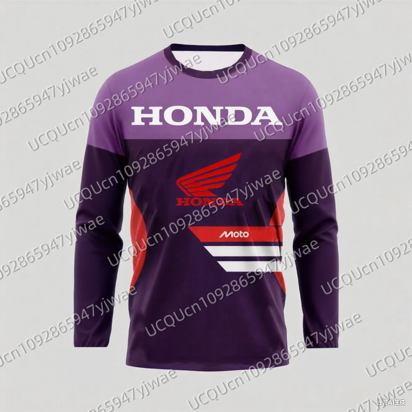 الربيع والخريف دراجة نارية ركوب تي شيرت التجفيف السريع تنفس طويلة الأكمام للرجال والنساء هوندا ركوب قمم تي شيرت