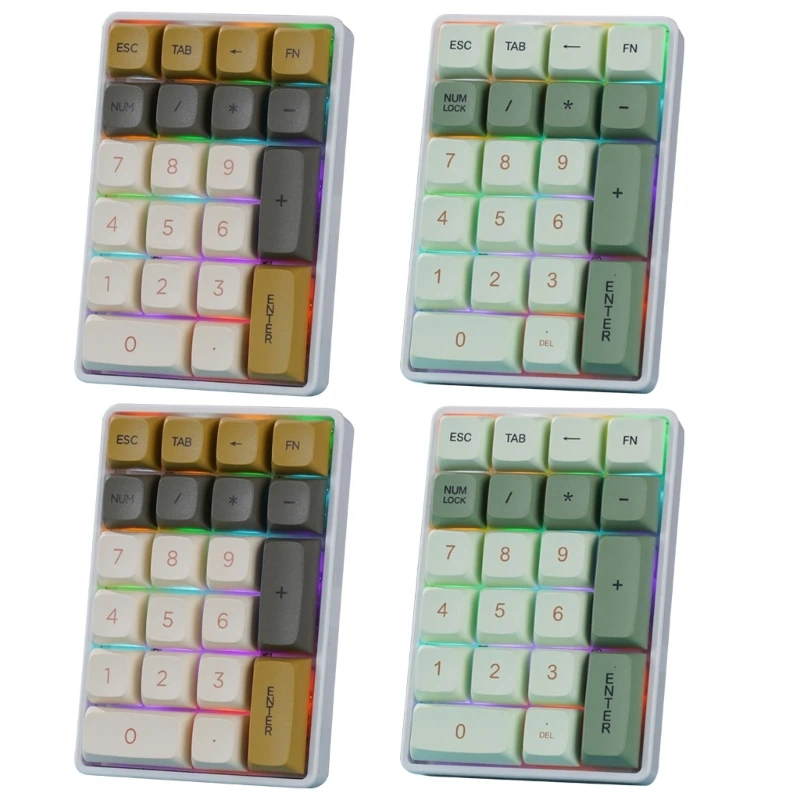 

Corded Bluetooth-compatible 2.4G Wireless Number Pad Numeric Keypad 21 Key Numpad Portable Financial Accounting Keyboard