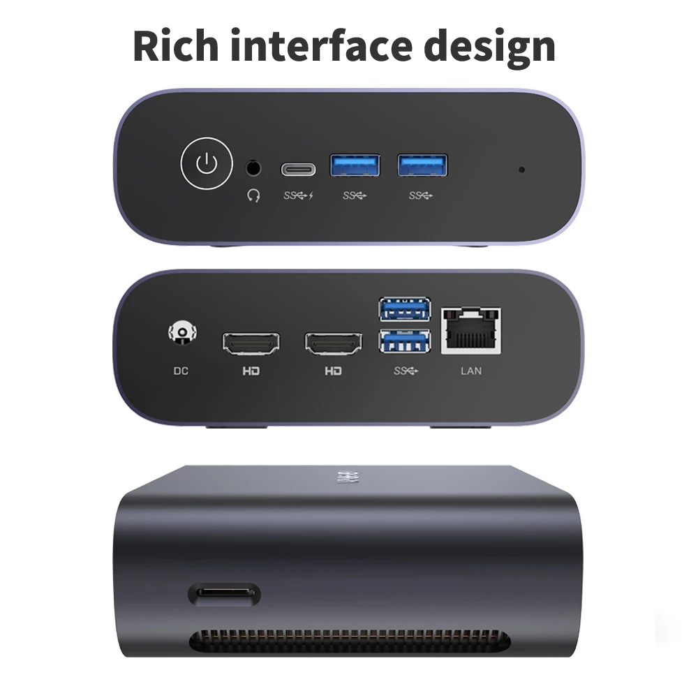 Mini PC Computer Core i5-8279U Processor 16G RAM 512G SSD Windows 10 pro Dual 4K HDMI WiFi 5 RJ45 USB3.0 Type C BT5.1 Mini Host