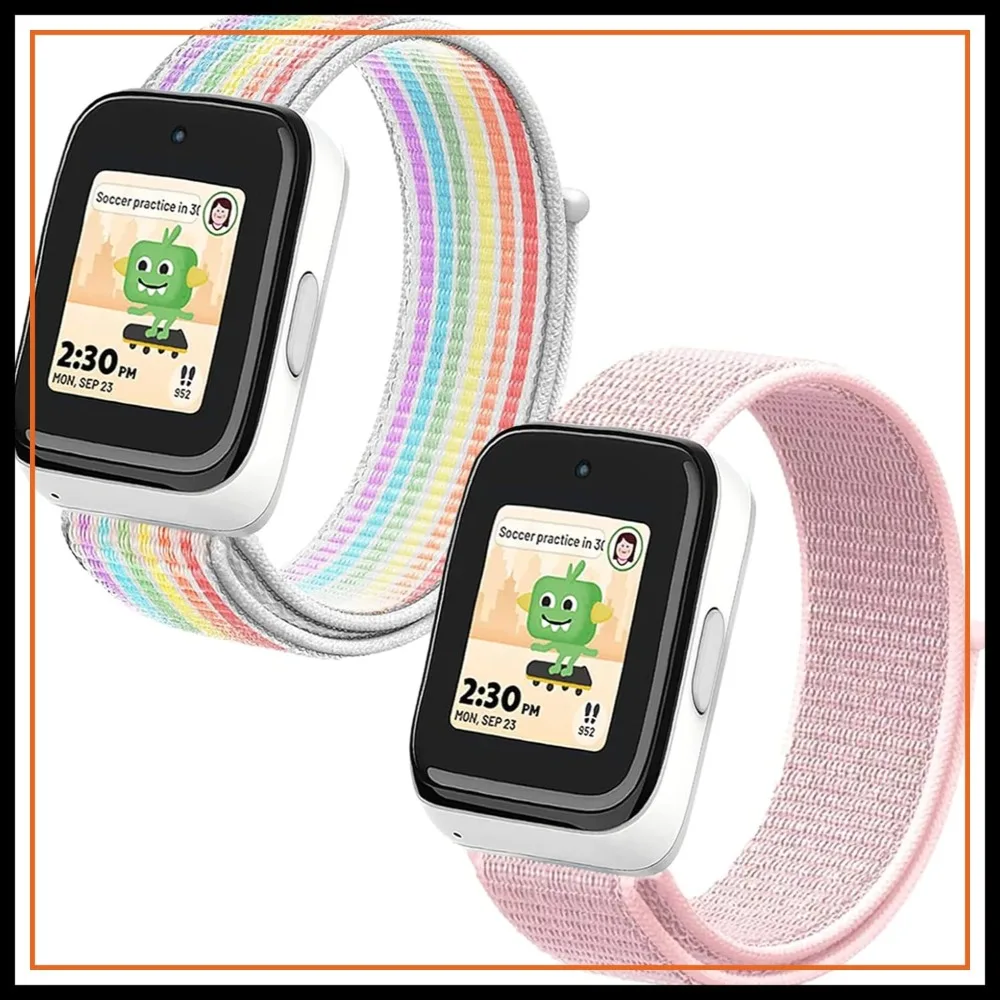 

Nylon Bands Compatible with SyncUP Kids Watch 2/1, Breathable Hook&Loop Replacement