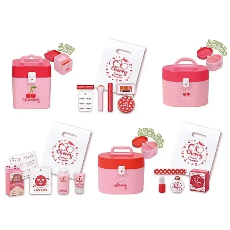 TARLIN Original Gashapon Figure Kawaii Beauty Cherry Style Makeup Cosmetic Case Miniature Cute Capsule Toy Doll Accessories