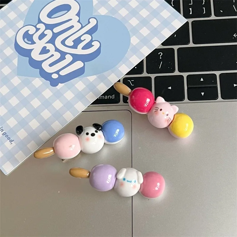 New Cute Food Play Bangs Clip Headdress Candy Color Side Clip Duckbill Clip Hair Sweet Hair Card Girls Jewelry Hair Accessories