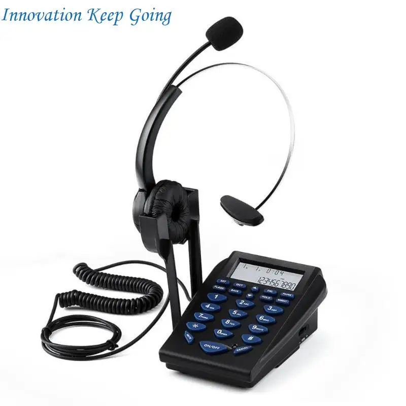E65C Call Center Headsets Telephone for Office Efficiency Adjustable Volumes