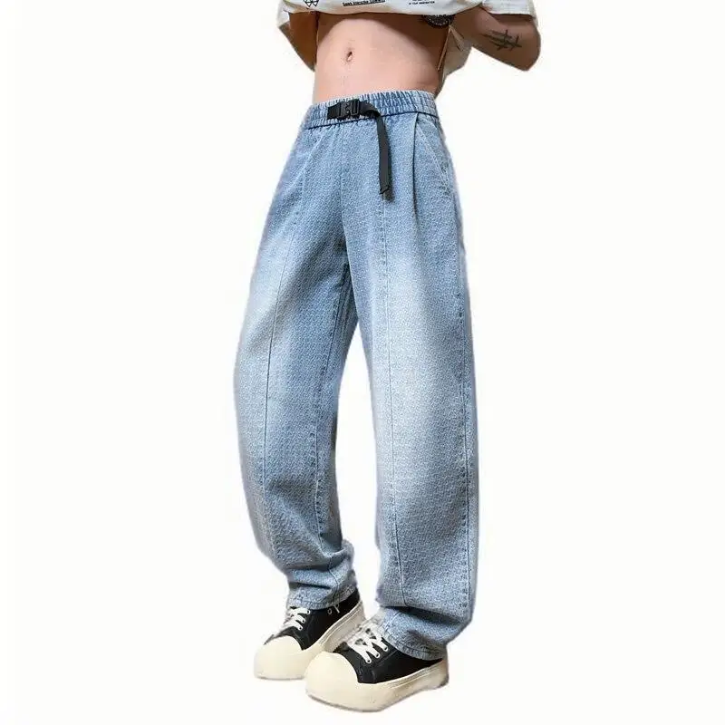 NF&ZG American retro spring and summer new men's trendy straight jeans textured pants spring design cool