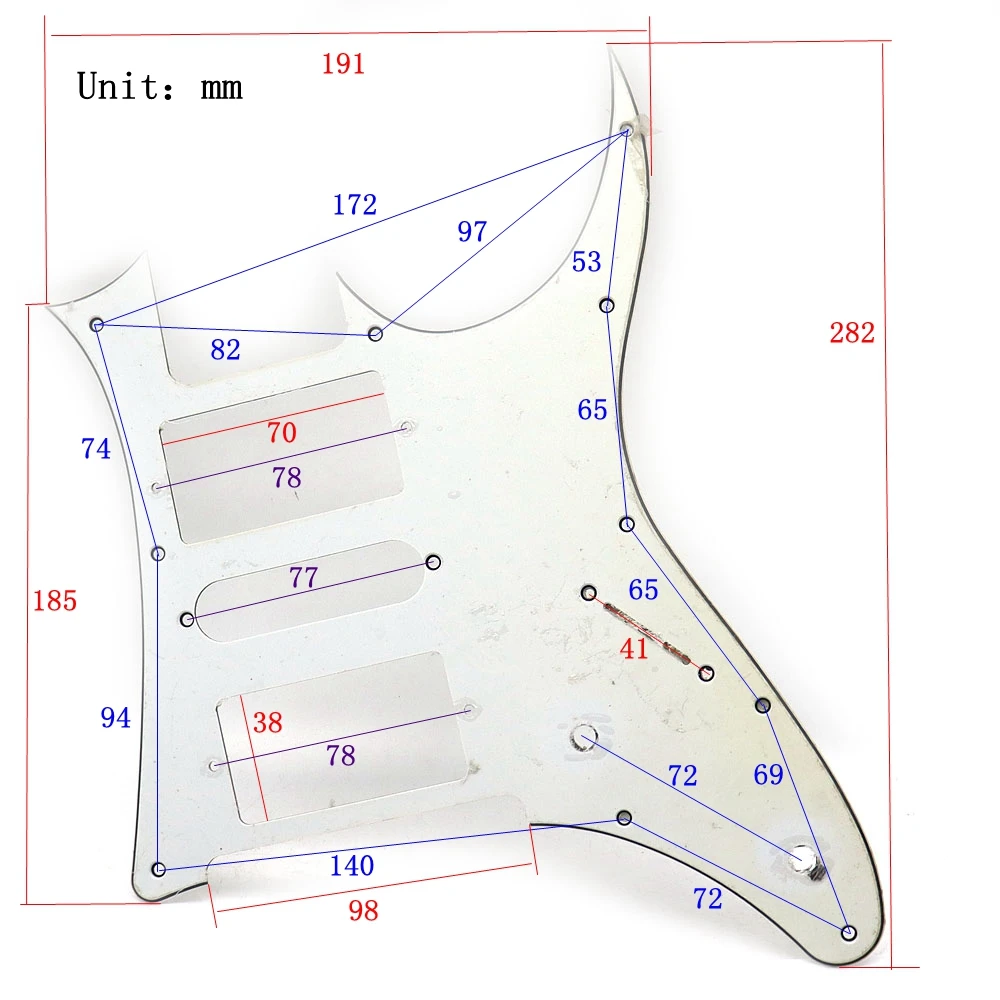 1pcs Electric Guitar Pickguard 3 Ply SSS/HSH/IBZ Plate for Guitar Parts