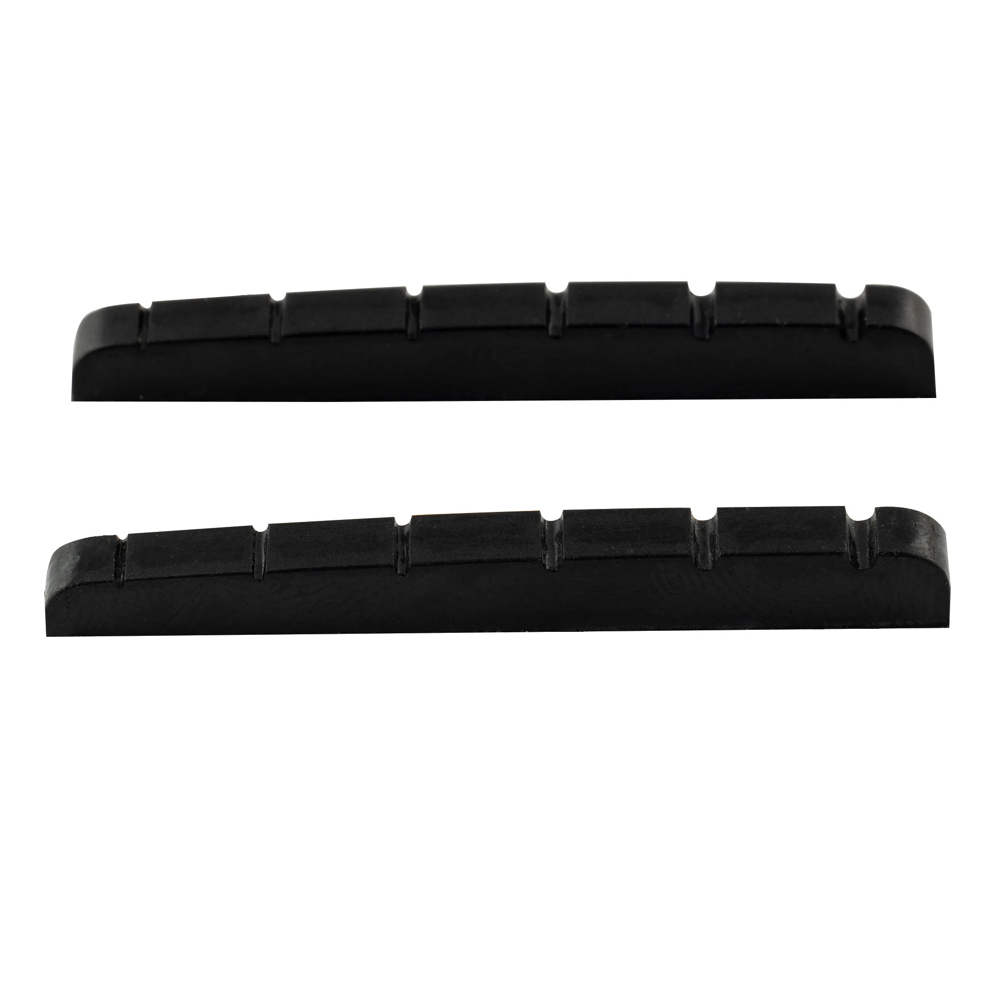 Musiclily Pro Urea Resin Plastic 43mm Slotted ST Tele Electric Guitar Nuts Flat Bottom for 6-string ST Tele Guitar (Set of 2)