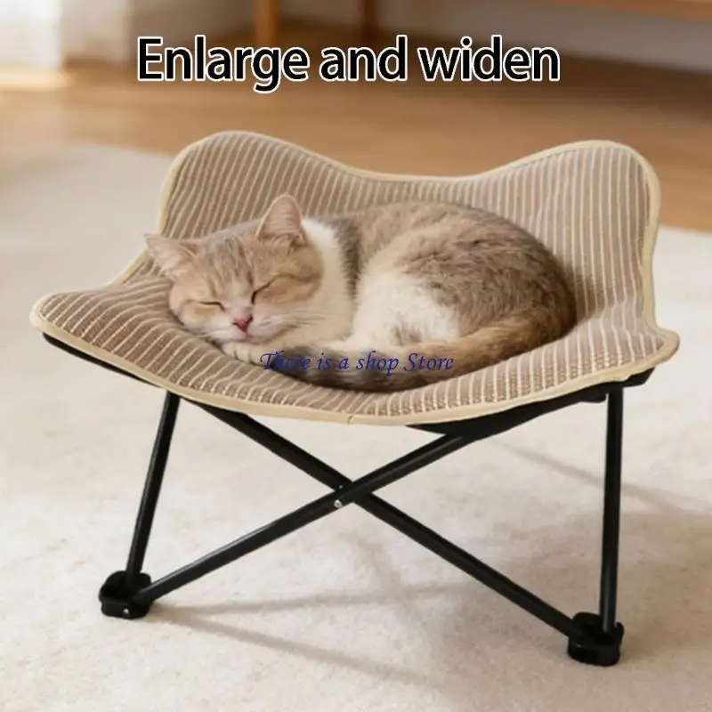 

D0AD складной стул для домашних животных, тканая кровать, устойчивый к царапинам гамак, тематическая кровать для котят, кровать