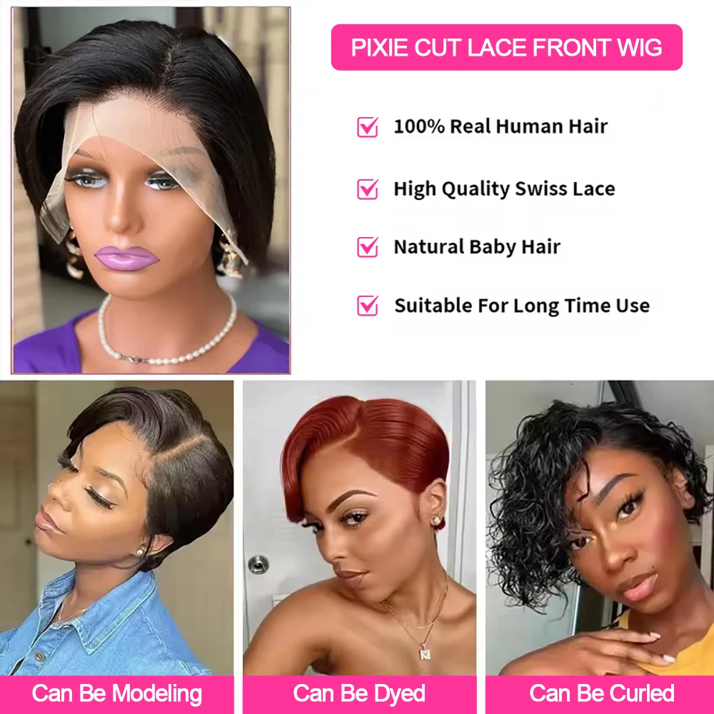 عابث قطع شعر مستعار شعر الإنسان شعر مستعار دانتيل شفاف قصير بوب شعر مستعار العظام مستقيم 13x4 HD الدانتيل الباروكة الأمامية الماليزية 100% شعر بشري خام