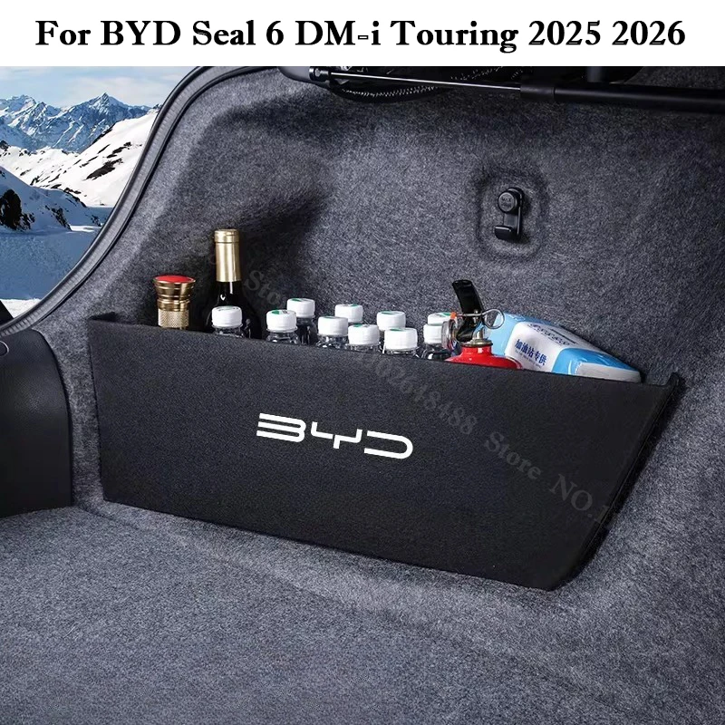 Für BYD Seal 6 DM-i Touring 2025 2026 Kofferraumteiler Kofferraum-Seitenablagebox Organizer Trennwand Innenzubehör